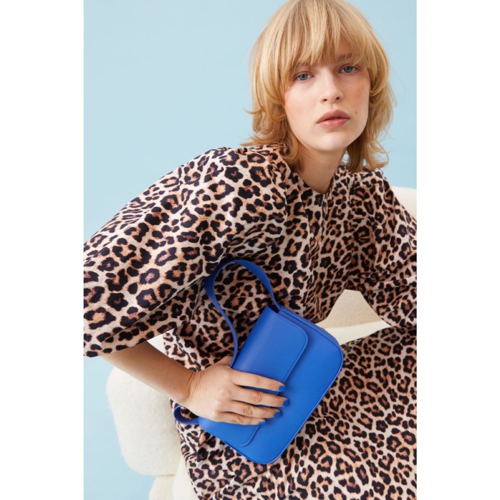 Worn once! H&M Balloon Sleeve Leopard Dress